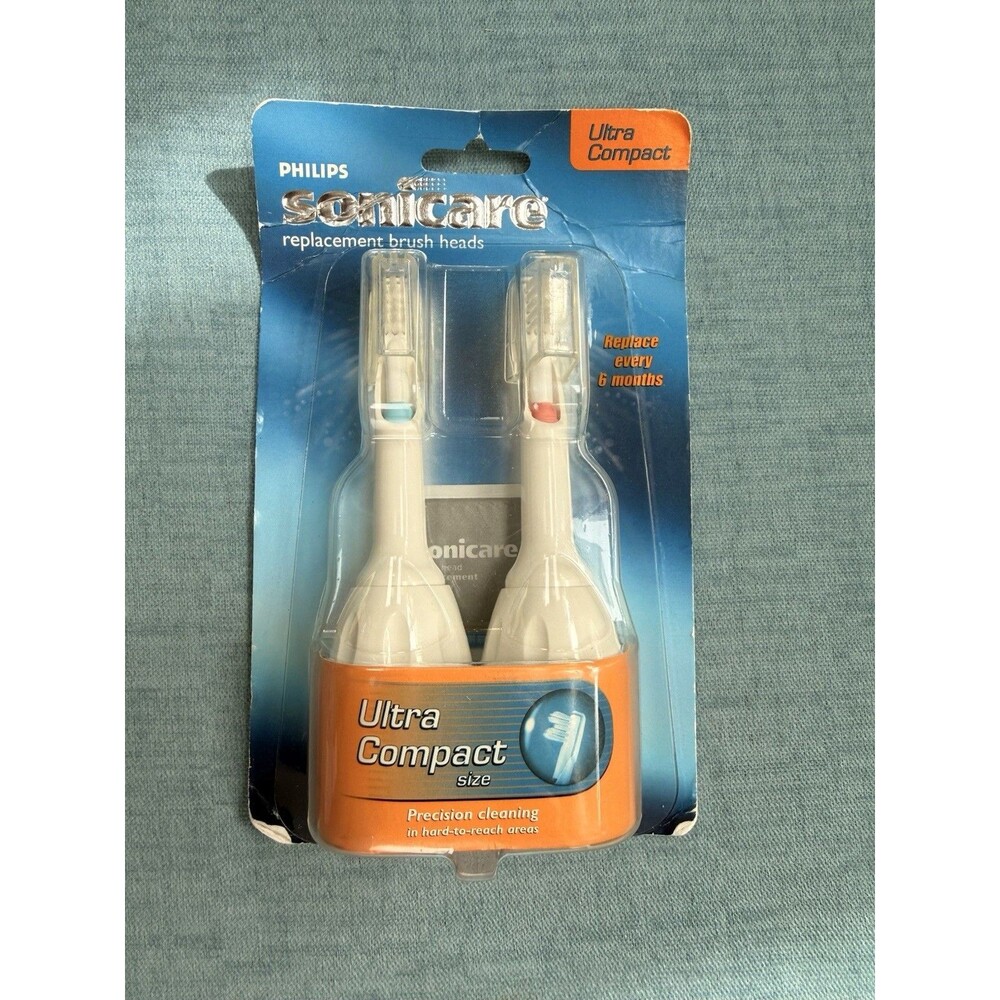 NOS SEALED Phillips Sonicare Ultra-Compact Replacement Brush Heads 2 pack